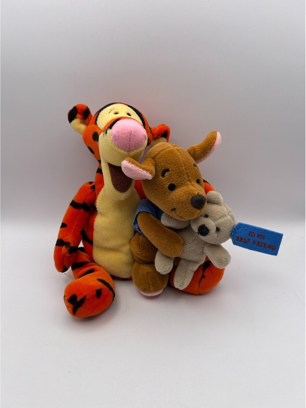 Disney Friendship Day Tigger Roo Hugging Plush Set Best Friend Tag